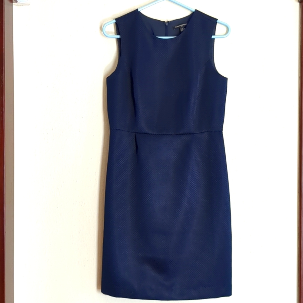 Navy Banana Republic sheath dress